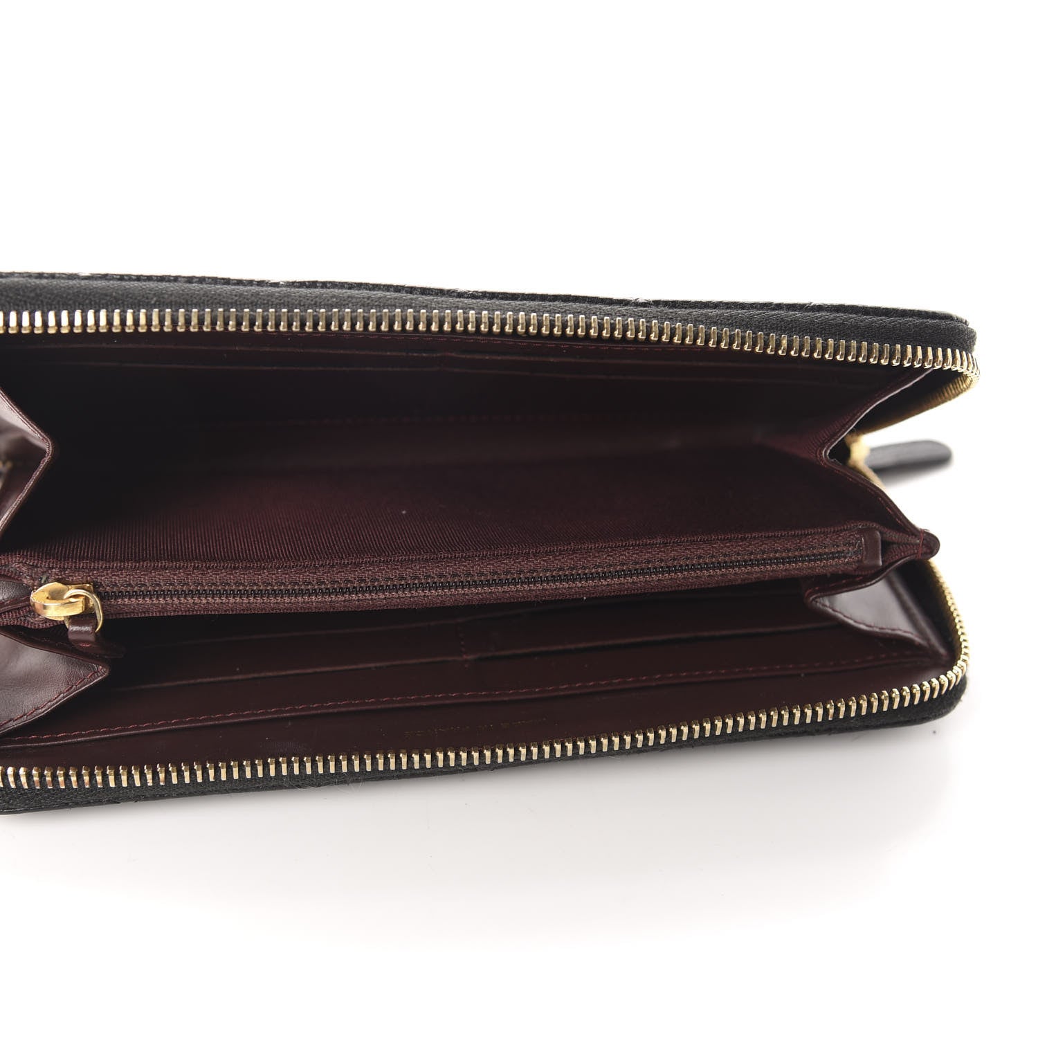 Chanel Caviar Quilted Large Gusset Zip Around Wallet Black 5 of 8