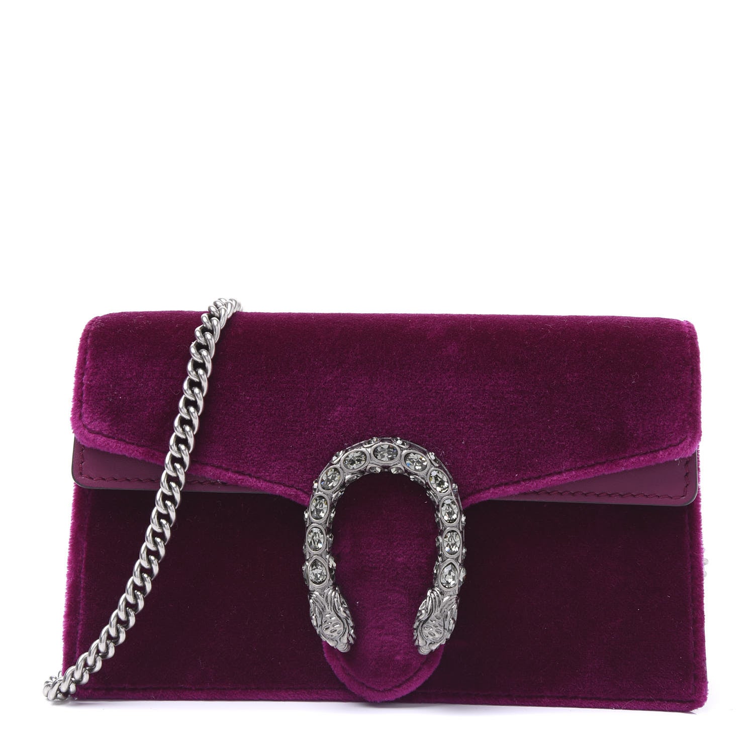 Gucci Velvet Super Mini Dionysus Shoulder Bag Fuchsia Violet Cyclamen 1 of 10