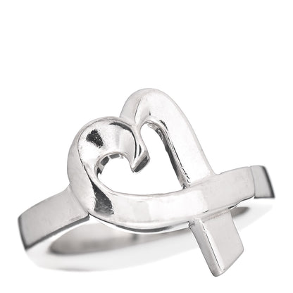Tiffany Sterling Silver Paloma Picasso Loving Heart Ring 48 4.5 1 of 5