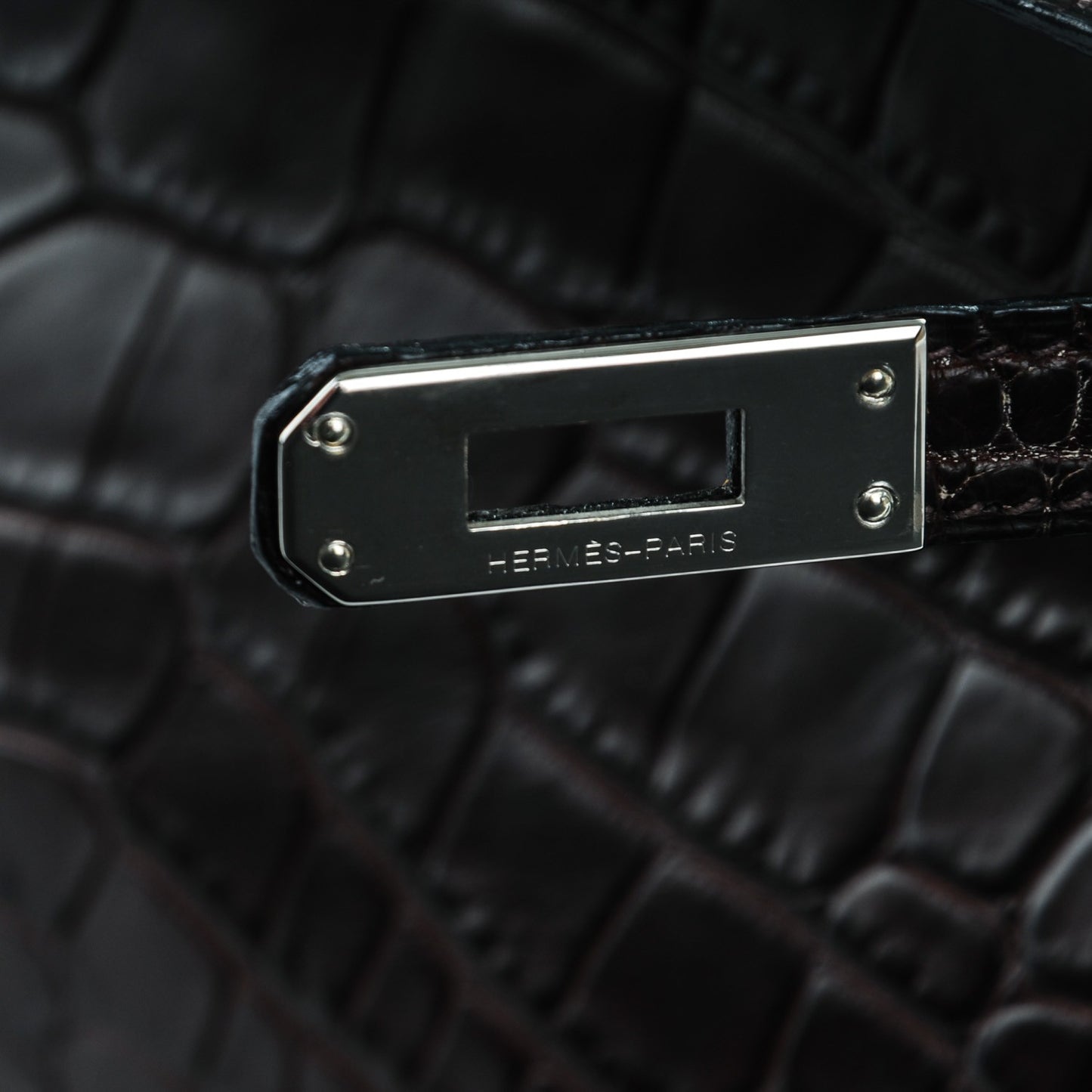 Matte Niloticus Crocodile Kelly Pochette Havane