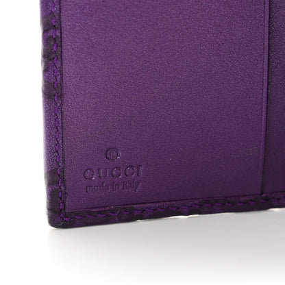 Gucci Metallic Soft Guccissima Icon Bar French Wallet Purple 6 of 7