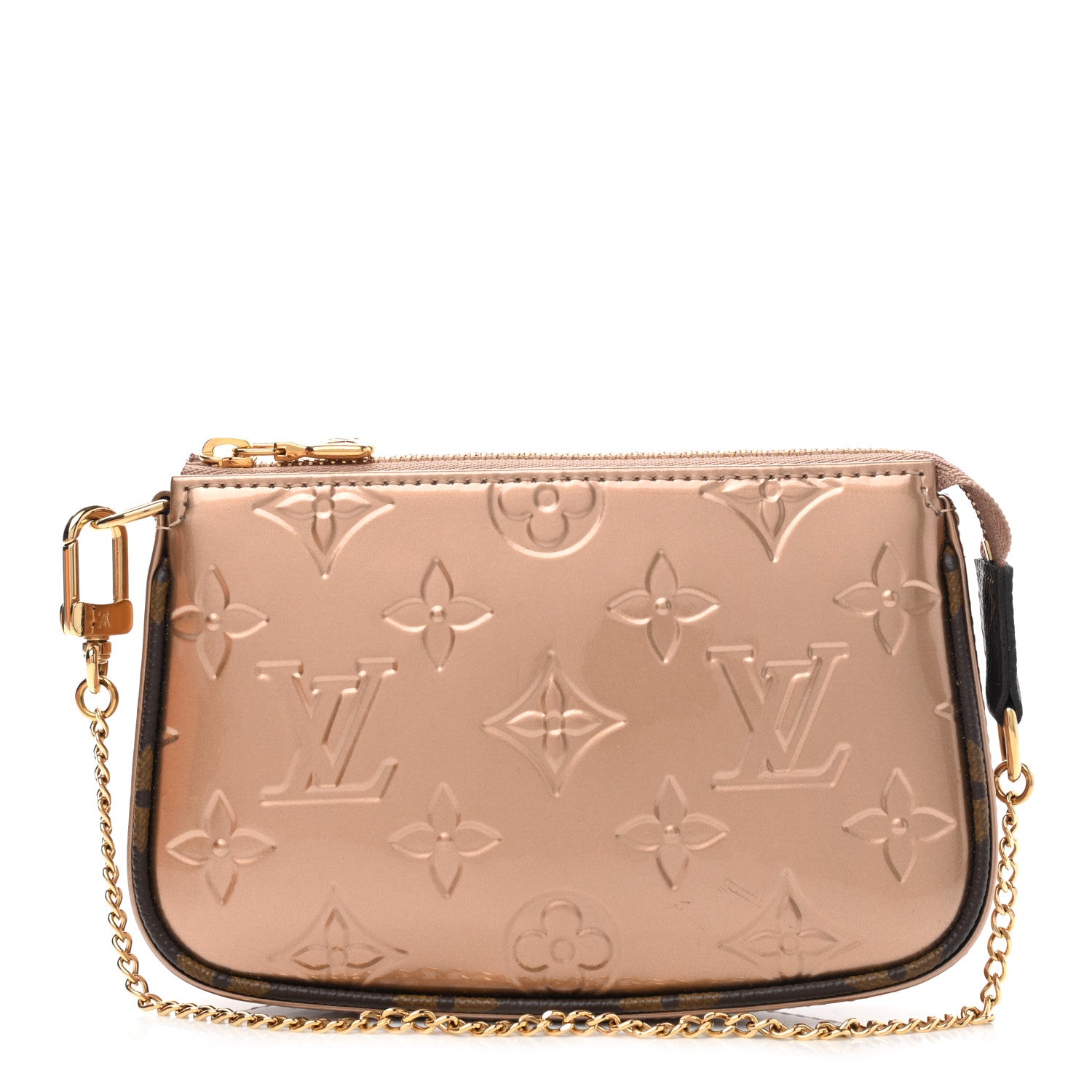 Louis Vuitton Metallic Vernis Mini Pochette Accessories Rose Gold 1 of 7