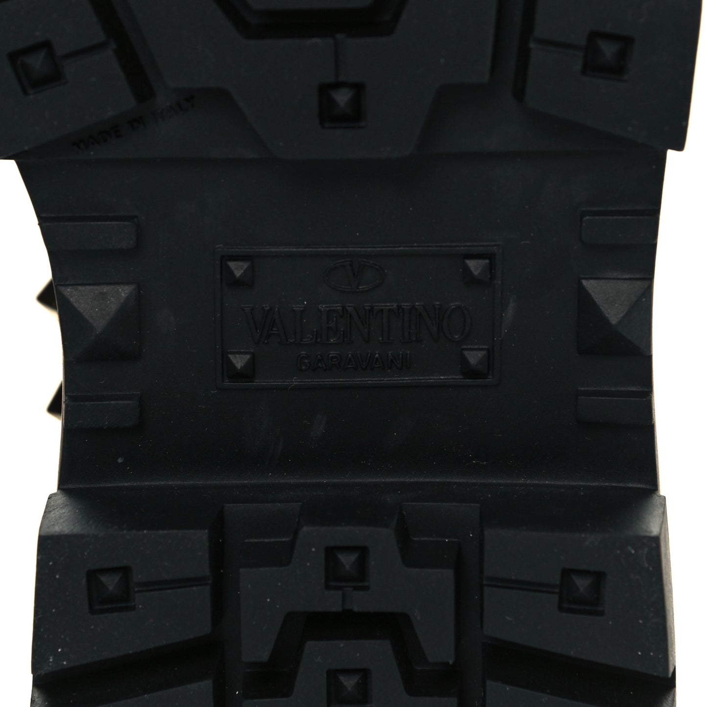 Calfskin Nylon Quilted Waterproof Rockstud 40mm Biker Boots 39 Black