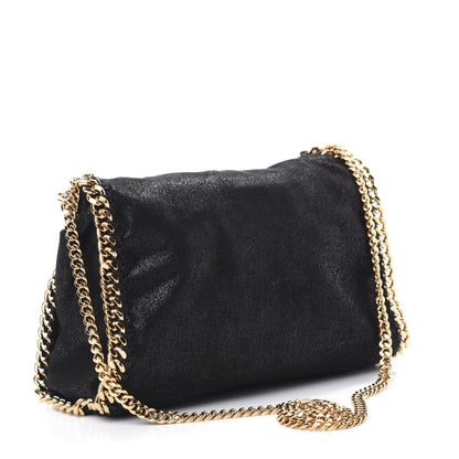 Stella McCartney Shaggy Deer Mini Falabella Fold Over Tote Black 4 of 10