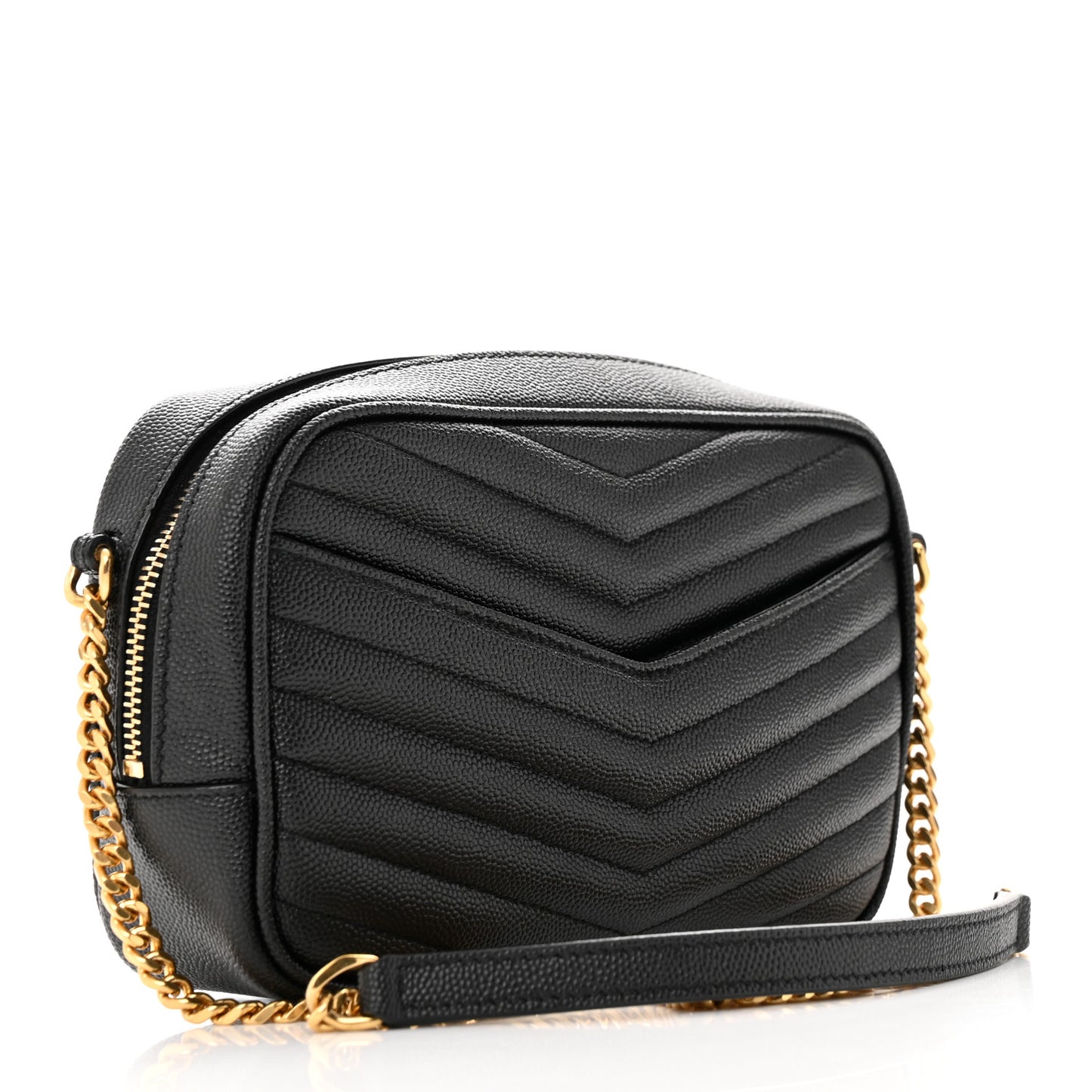Grain De Poudre Matelasse Monogram Mini Lou Camera Bag Black
