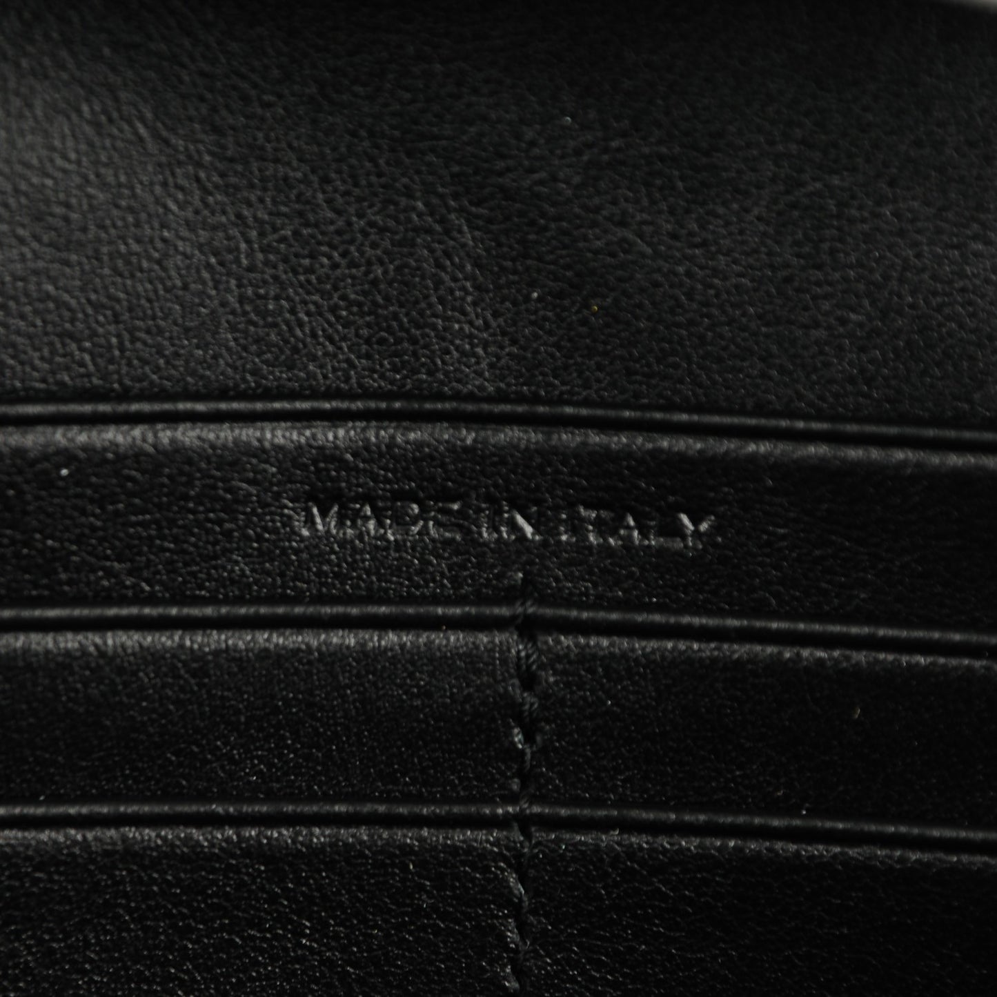 Calfskin Crocodile Embossed Monogram Chain Wallet Nero Black