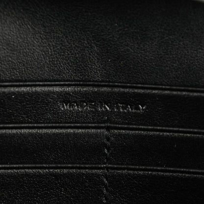 Saint Laurent Calfskin Crocodile Embossed Monogram Chain Wallet Nero Black 7 of 7