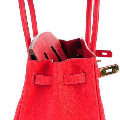 Hermes Epsom Birkin 35 Rouge Casaque 10 of 26
