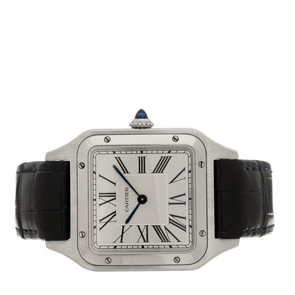 Cartier Stainless Steel Alligator 31.4mm Santos Dumont Quartz Watch 2 of 5