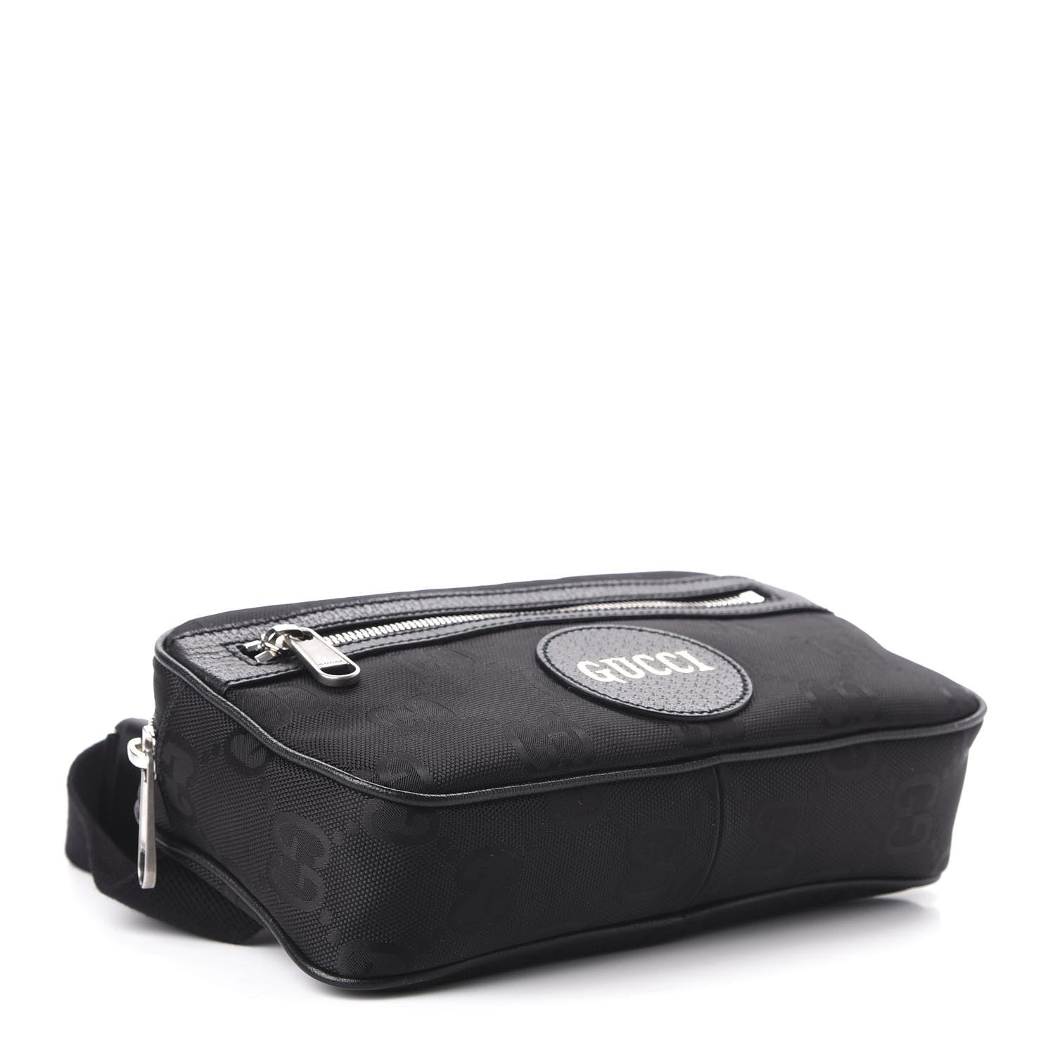 Gucci Econyl Nylon Monogram Off The Grid Belt Bag Black 4 of 10