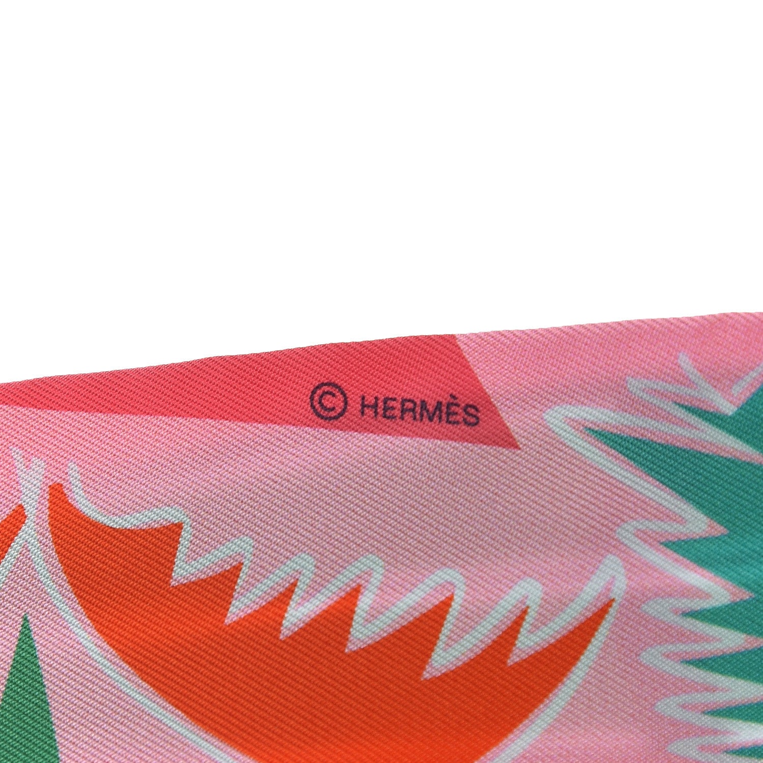 Hermes Silk Sea Surf and Fun Twilly Rose Vermillon Menthol 5 of 5