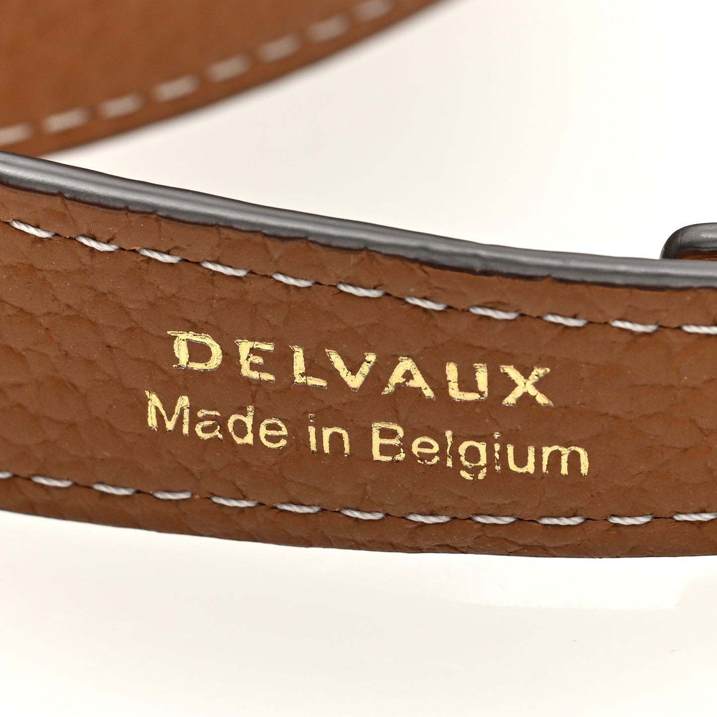 Grained Calfskin Adjustable Strap Brown