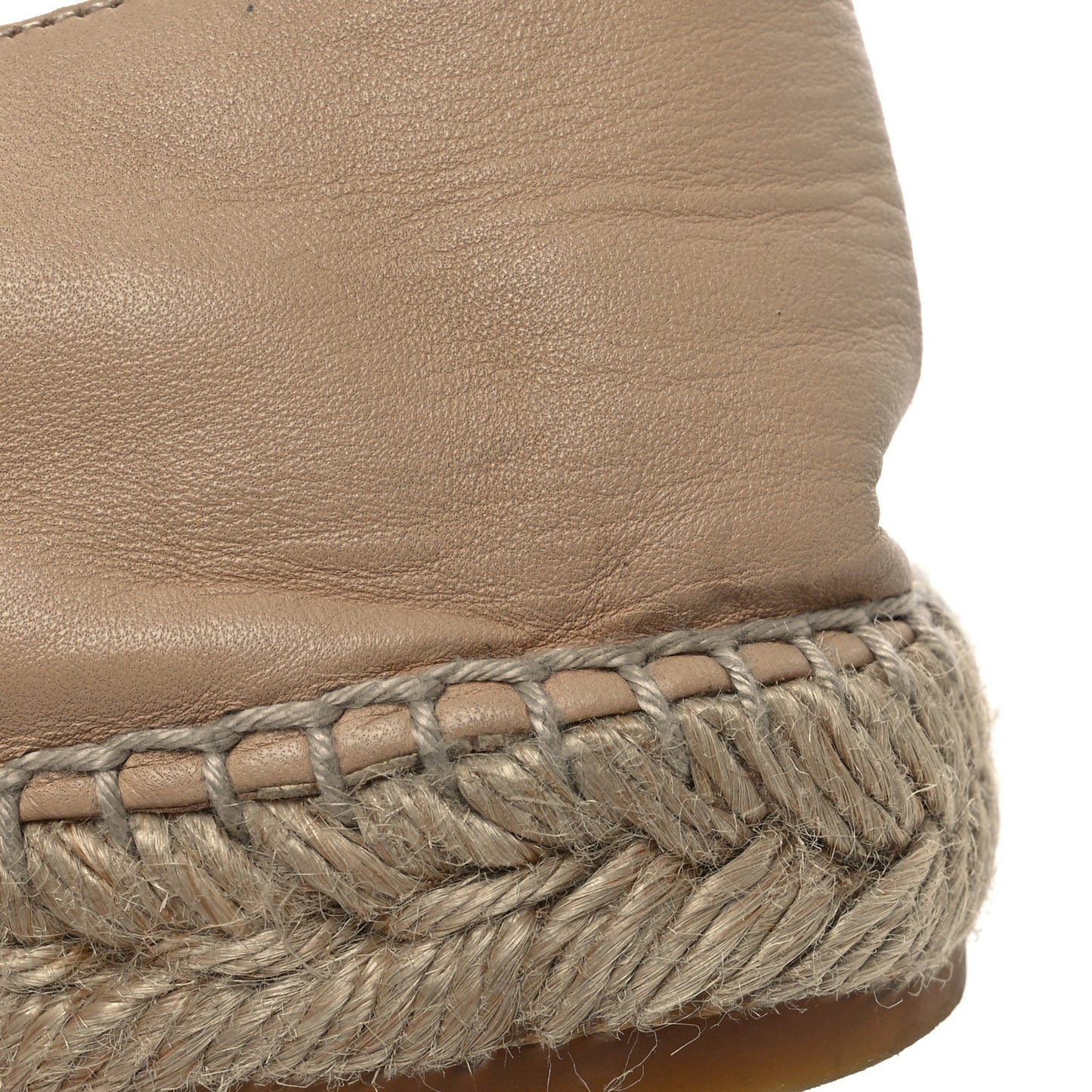 Lambskin CC Espadrilles 38 Beige Black