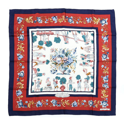 Hermes Silk Les Jardiniers du Roy Scarf 90 1 of 7