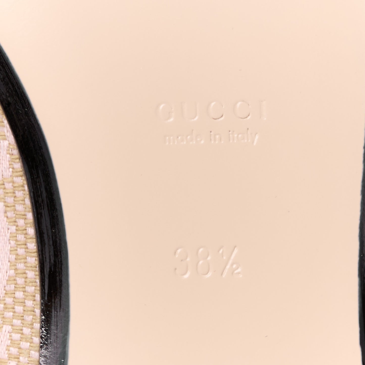 Monogram Macro GG Nappa Charlotte Womens Princetown Slippers 38.5 Beige Perfect Pink