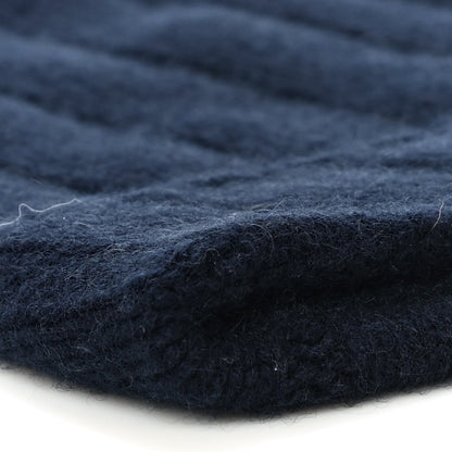 Chanel Cashmere CC Beanie Hat M Blue 6 of 7