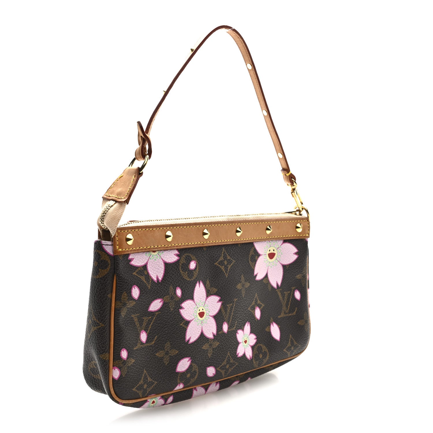 Louis Vuitton Monogram Cherry Blossom Pochette Accessories Brown 3 of 9