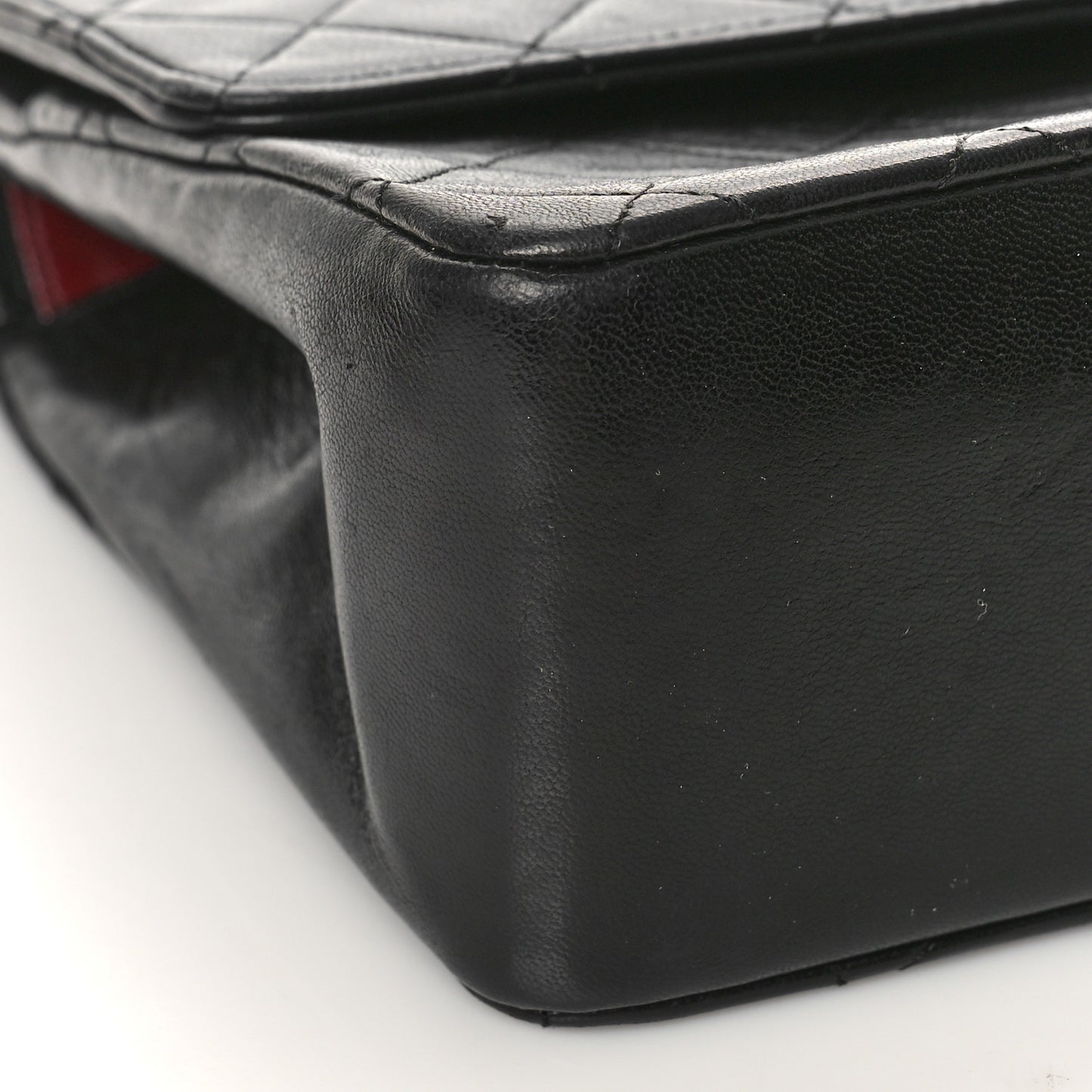 Lambskin Quilted Medium Double Flap Bijoux Chain Black
