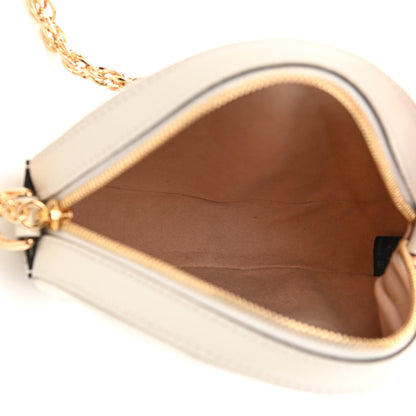 Gucci Textured Calfskin Web Mini Ophidia Round Shoulder Bag Mystic White 5 of 12