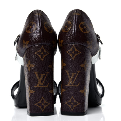 Louis Vuitton Calfskin Monogram Matchmake Cross Sandals 38 Black White 6 of 10