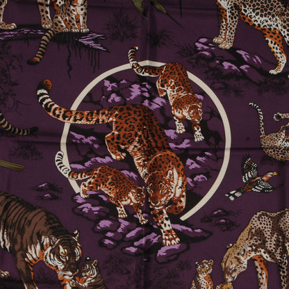 Hermes Silk Tendresse Feline Scarf 90 1 of 5