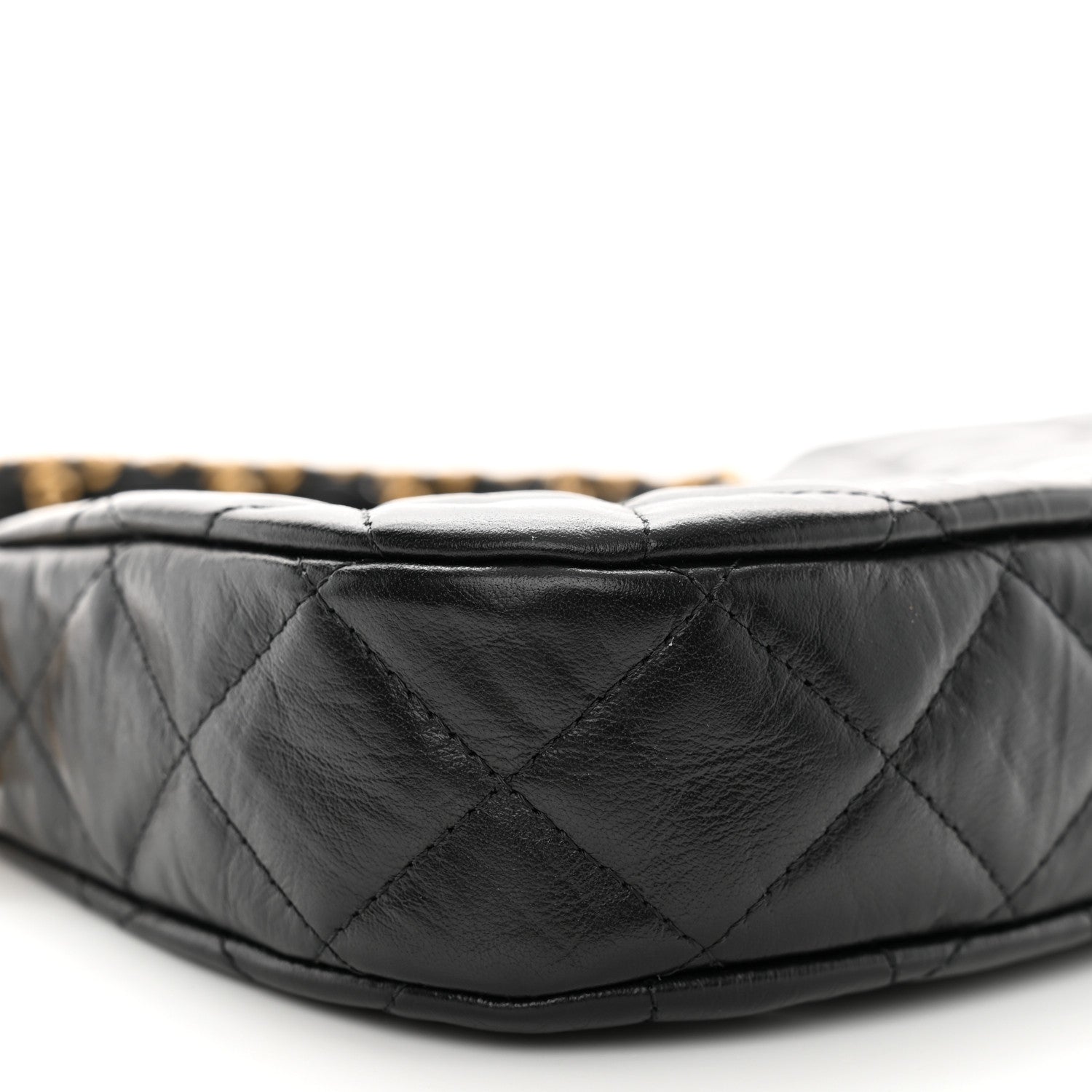 Chanel Crumpled Calfskin Quilted Braided CC Small Hobo Black 9 of 11