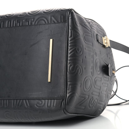 Louis Vuitton Calfskin Embossed Speedy Cube 30 Black 8 of 12