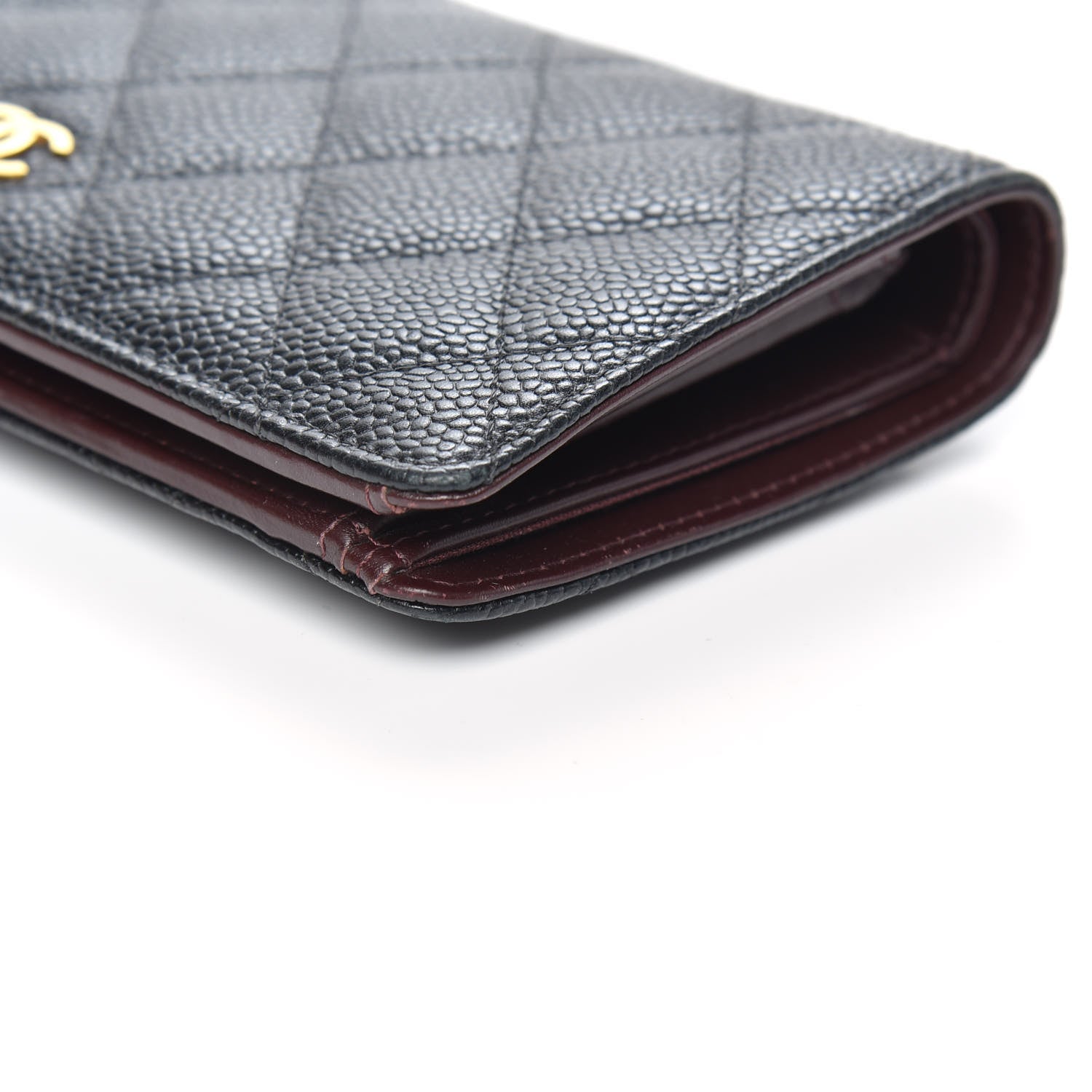 Chanel Caviar Quilted Yen Wallet Black 9 of 10