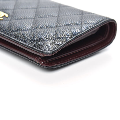 Chanel Caviar Quilted Yen Wallet Black 9 of 10