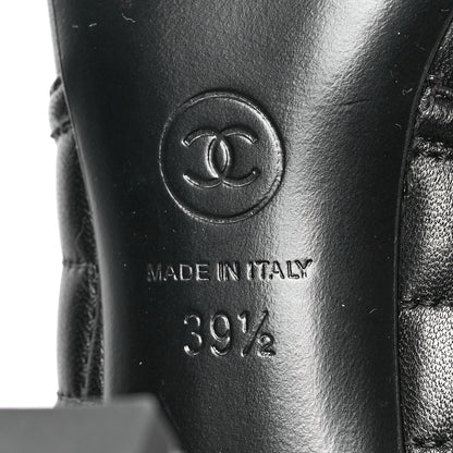 Chanel Lambskin Patent Calfskin Chain CC Short Boots 39.5 Black 8 of 9