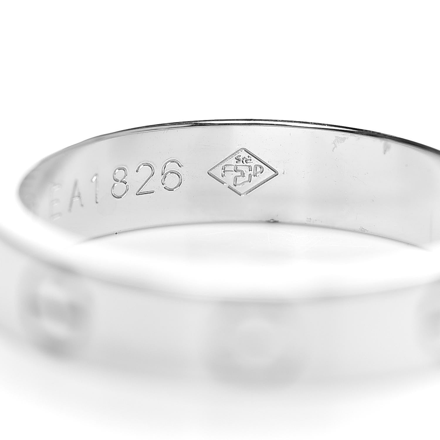Cartier 18K White Gold 3.5mm LOVE Wedding Band Ring 48 4.5 7 of 8