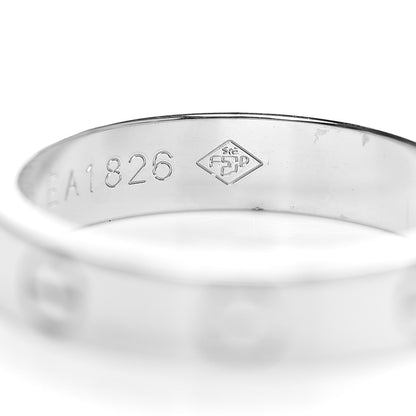 Cartier 18K White Gold 3.5mm LOVE Wedding Band Ring 48 4.5 7 of 8