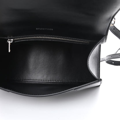 Balenciaga Grained Calfskin Small Hourglass Top Handle Bag Black 5 of 11