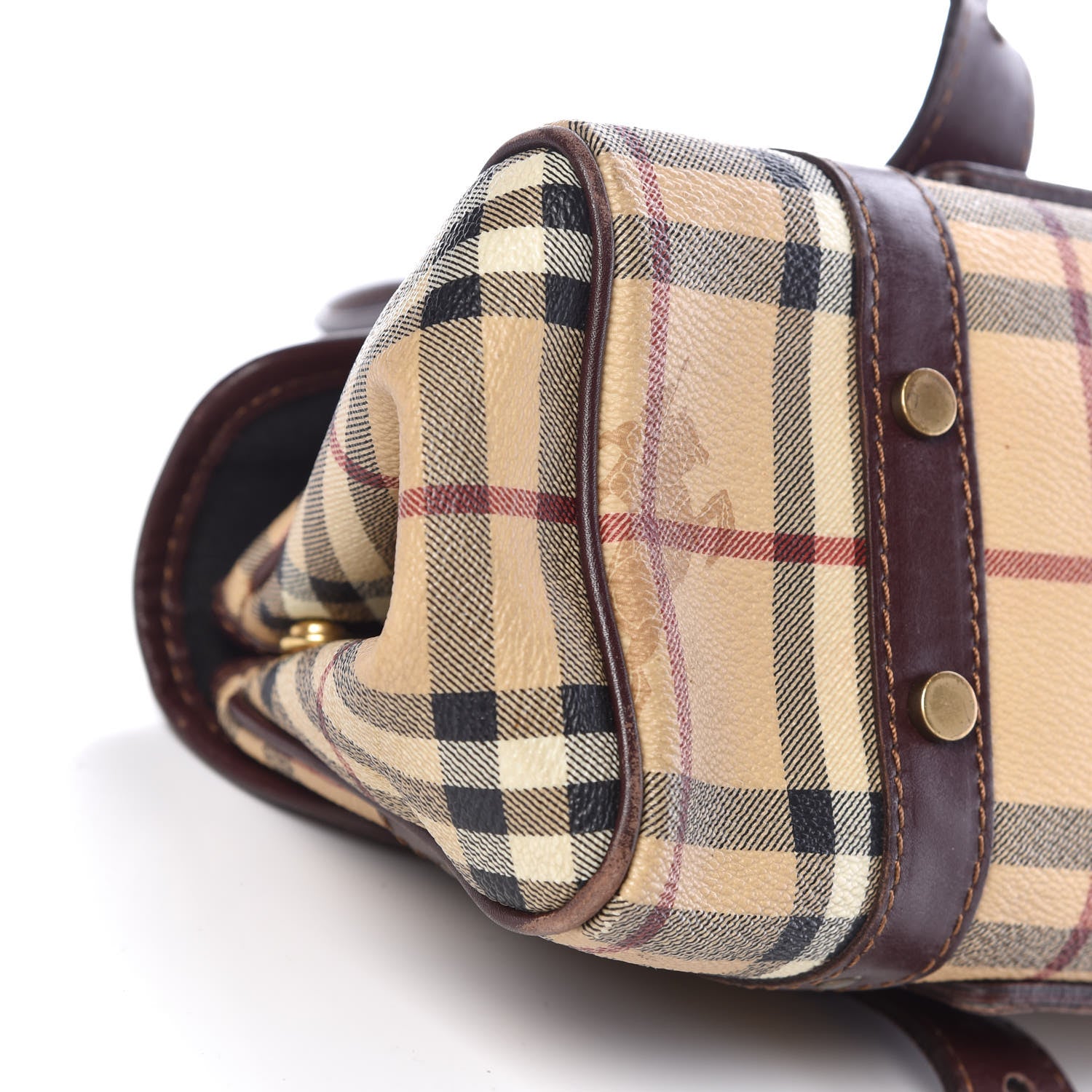 Burberry Haymarket Check Buckle Satchel 23 of 30