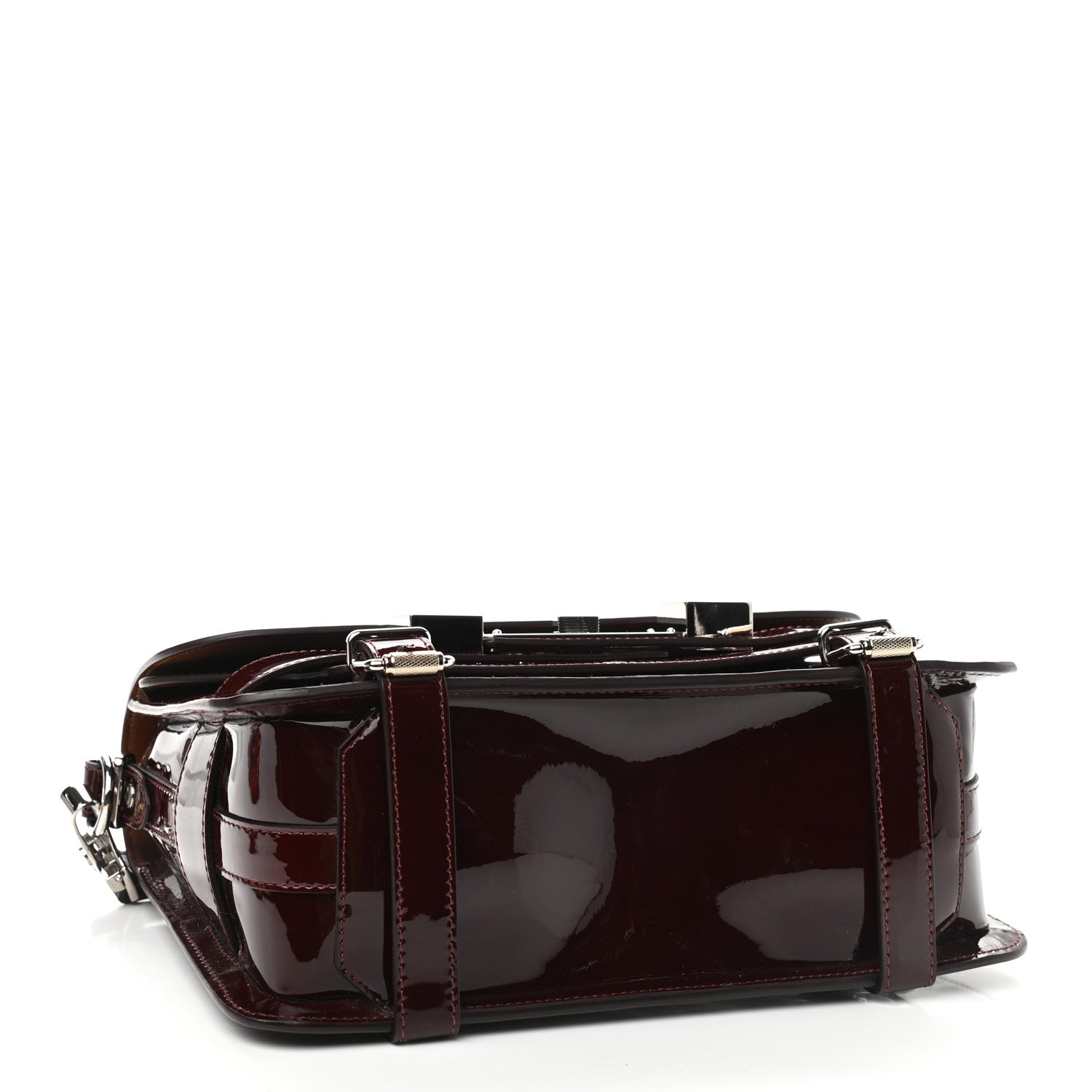 Proenza Schouler Patent Mini PS11 Classic Shoulder Bag Burgundy 4 of 10