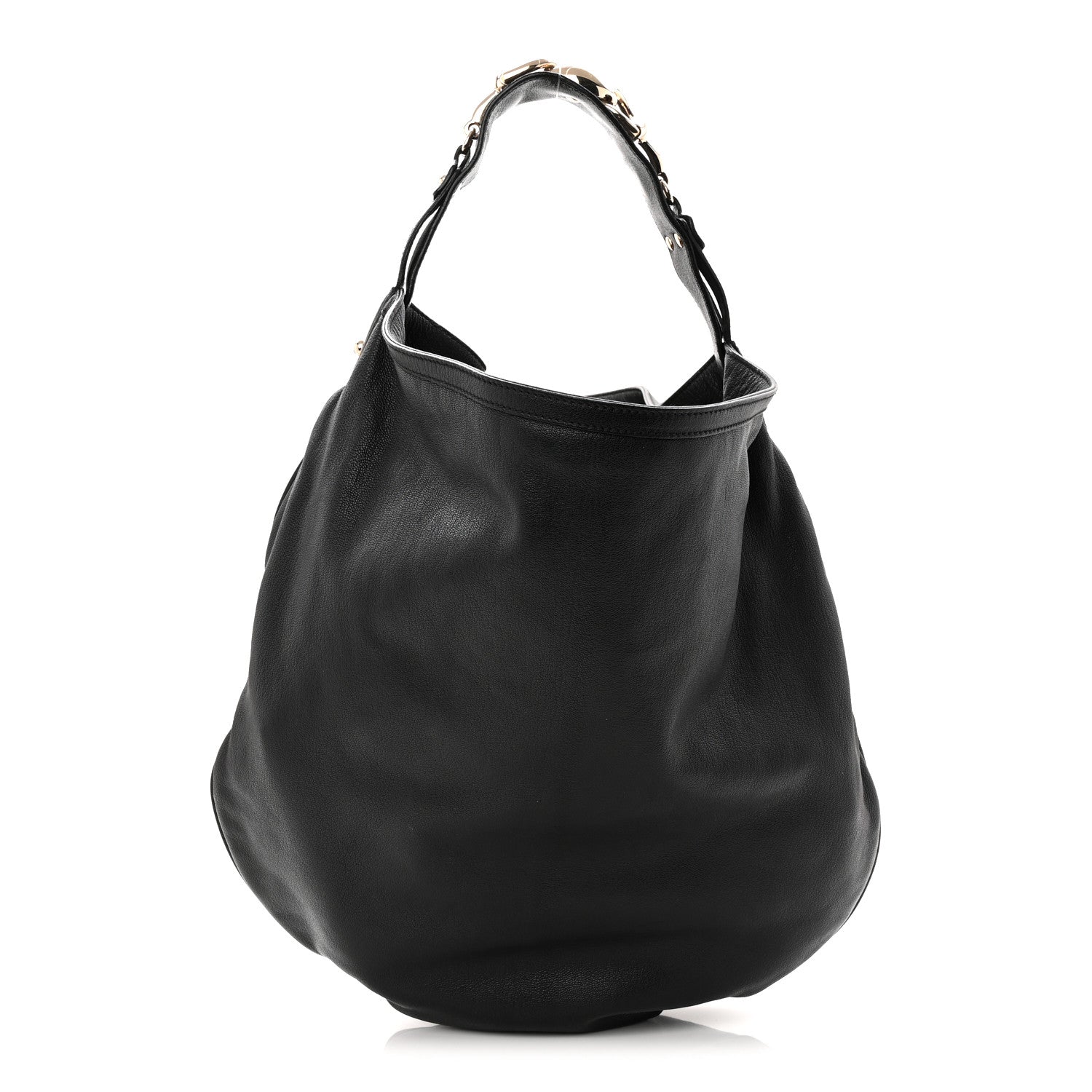 Gucci Calfskin Wave Hobo Black 1 of 10