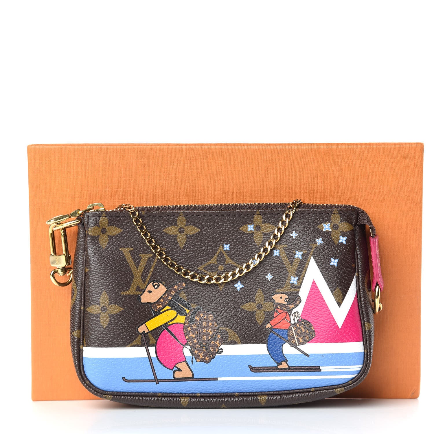 Louis Vuitton Monogram 2018 Christmas Animation Mini Bears Pochette Accessories 10 of 10