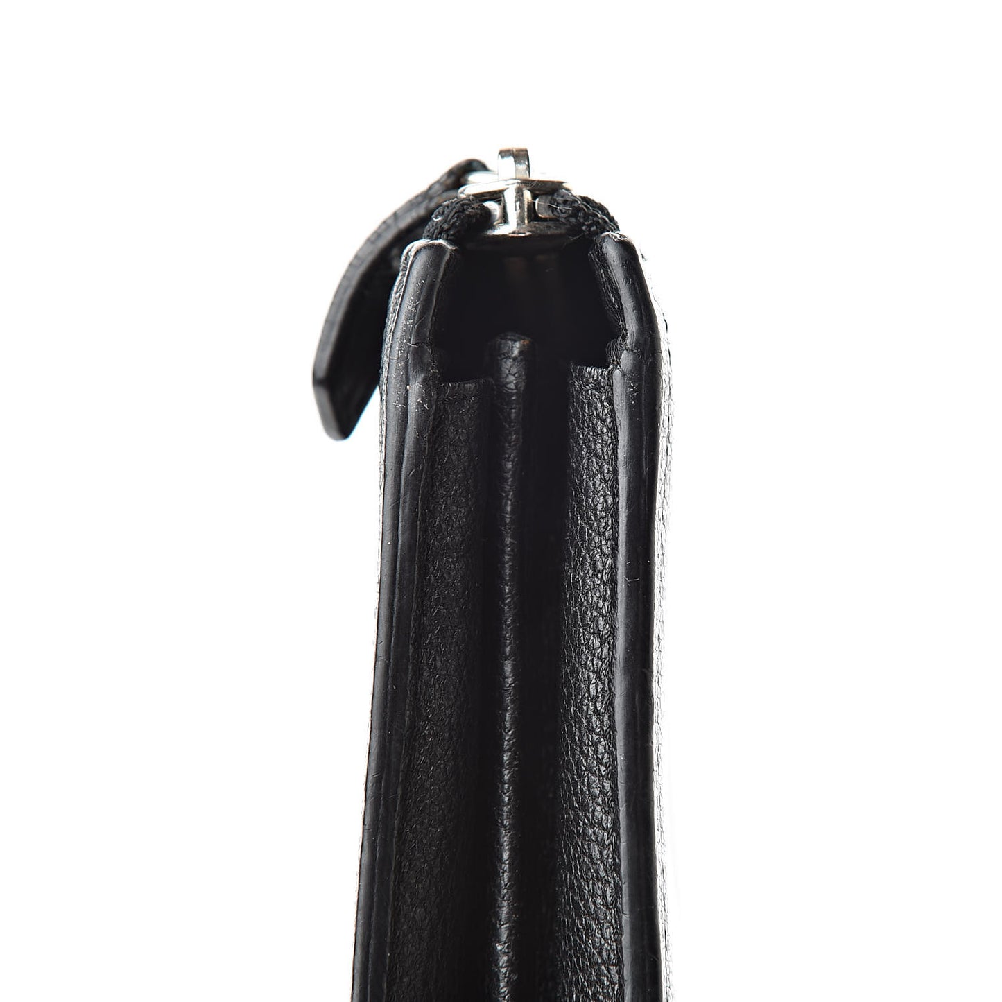 Sugar Goatskin Pandora Half Zip Long Wallet Black