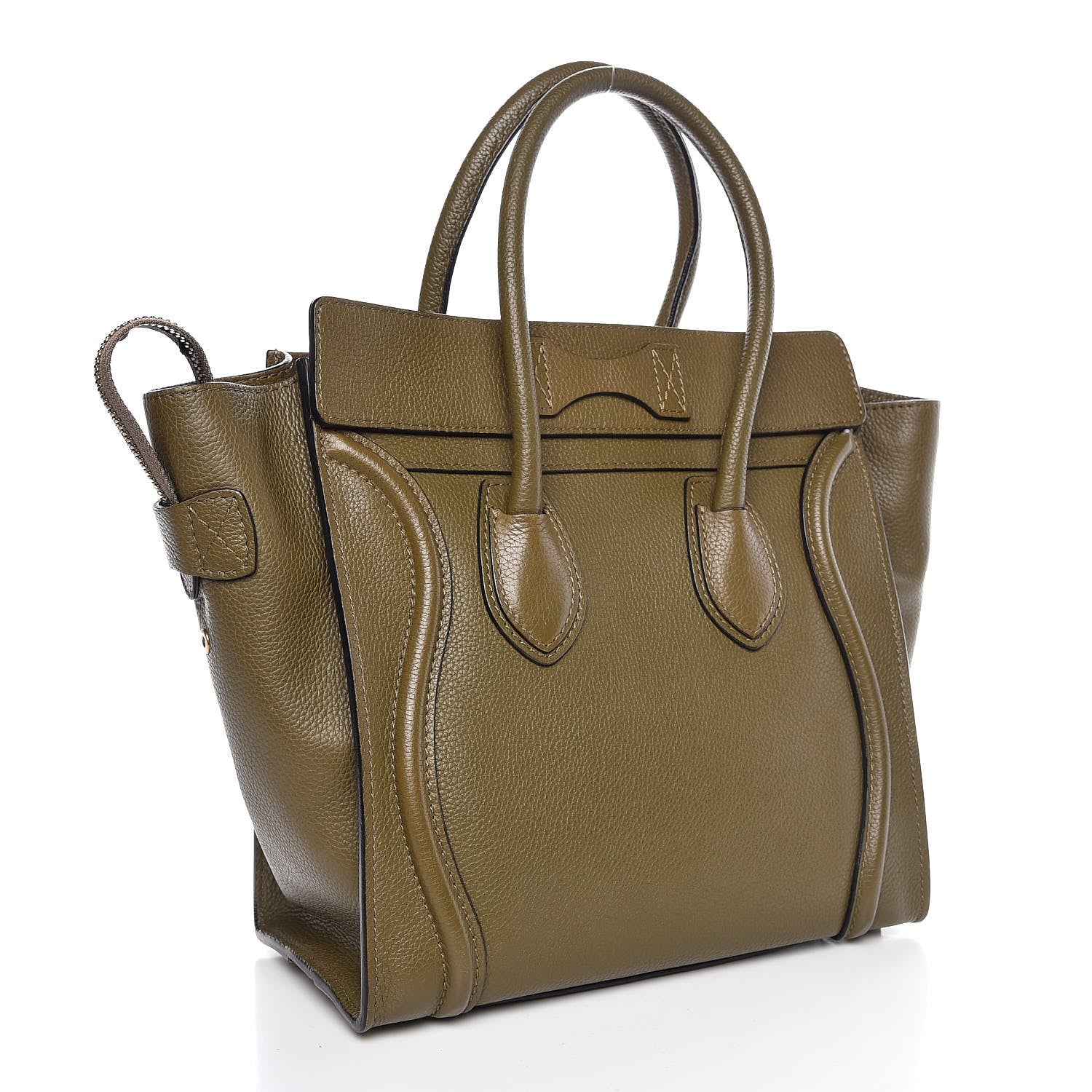 Celine Drummed Calfskin Micro Luggage Jungle 3 of 7