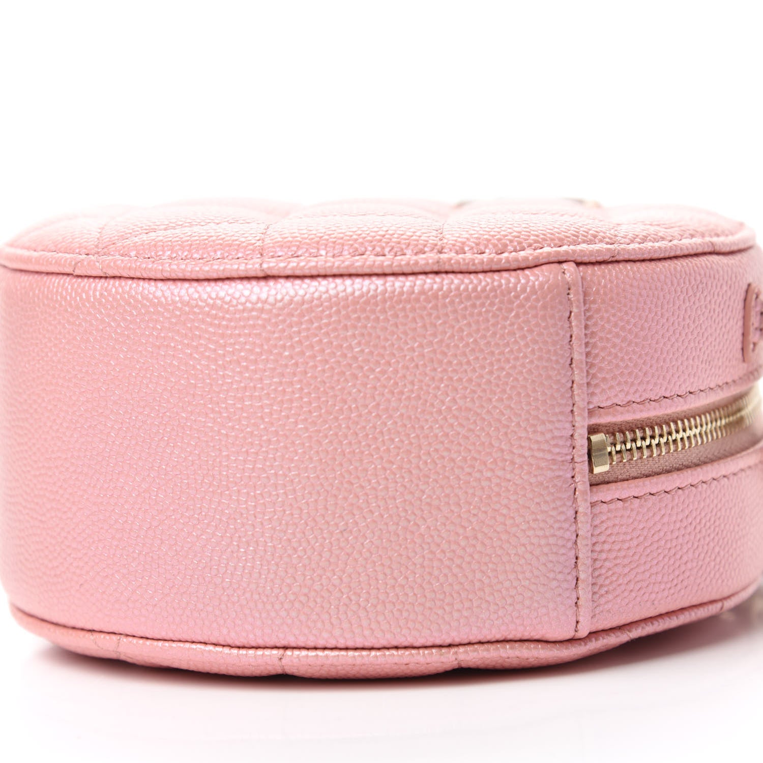 Chanel Iridescent Caviar Resin Quilted Round Clutch With Chain Pink 7 of 11