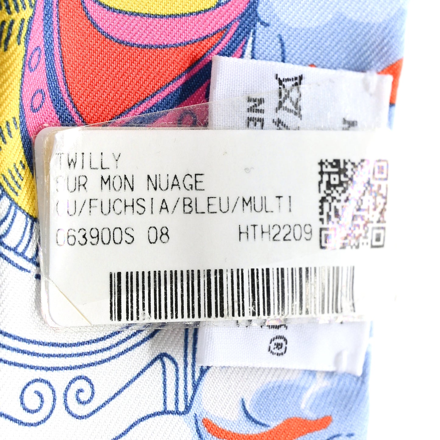 Silk Sur Mon Nuage Twilly Fuchsia Bleu Multicolor