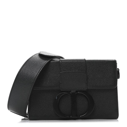 Christian Dior Ultra Matte Grained Calfskin 30 Montaigne Box Bag Black 1 of 9