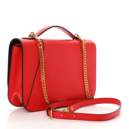 Versace Vitello Barocco Virtus Top Handle Shoulder Ba Red 3 of 7