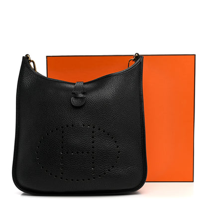 Hermes Taurillon Clemence Evelyne III PM Black 11 of 11