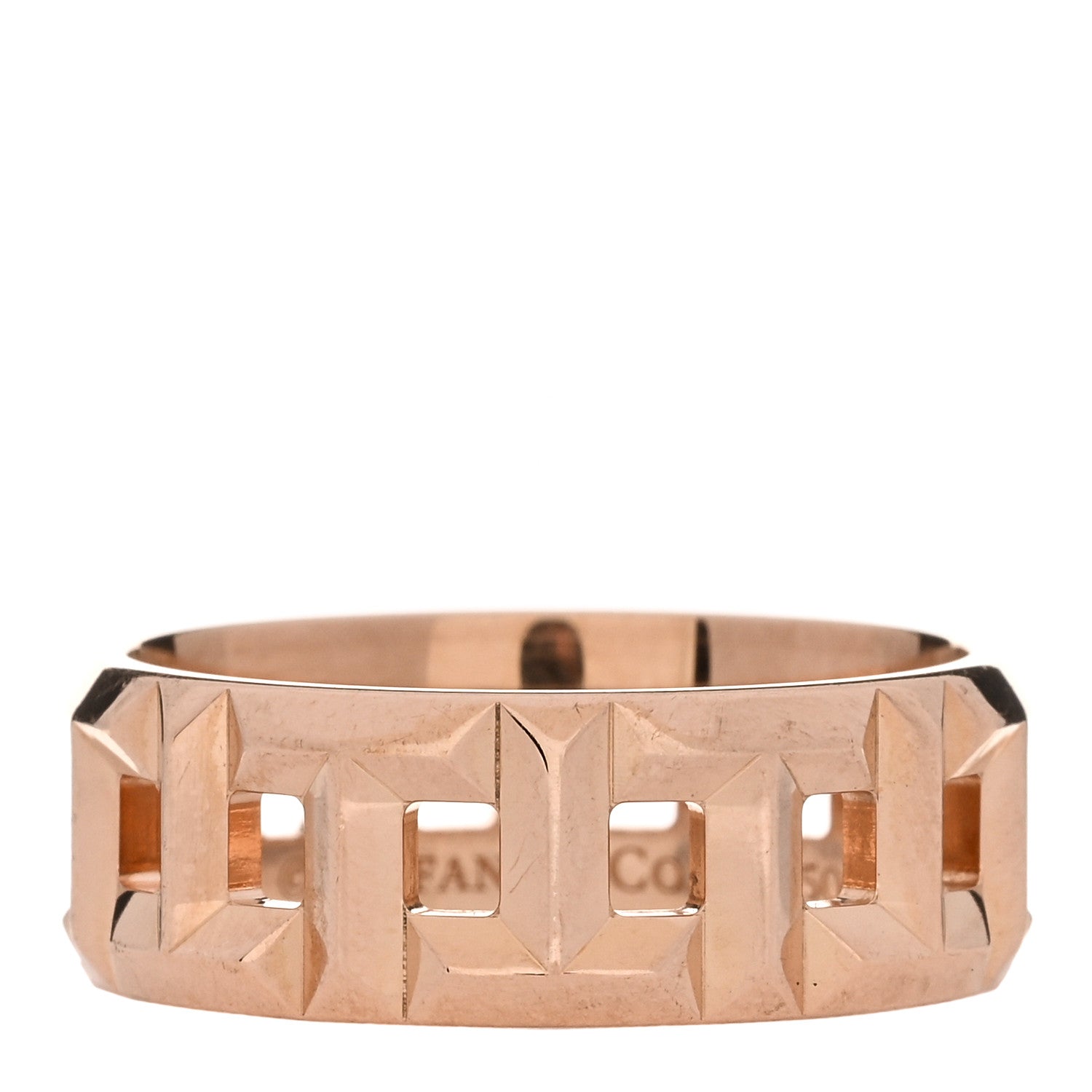Tiffany 18K Rose Gold T True Wide Ring 62 10 1 of 4