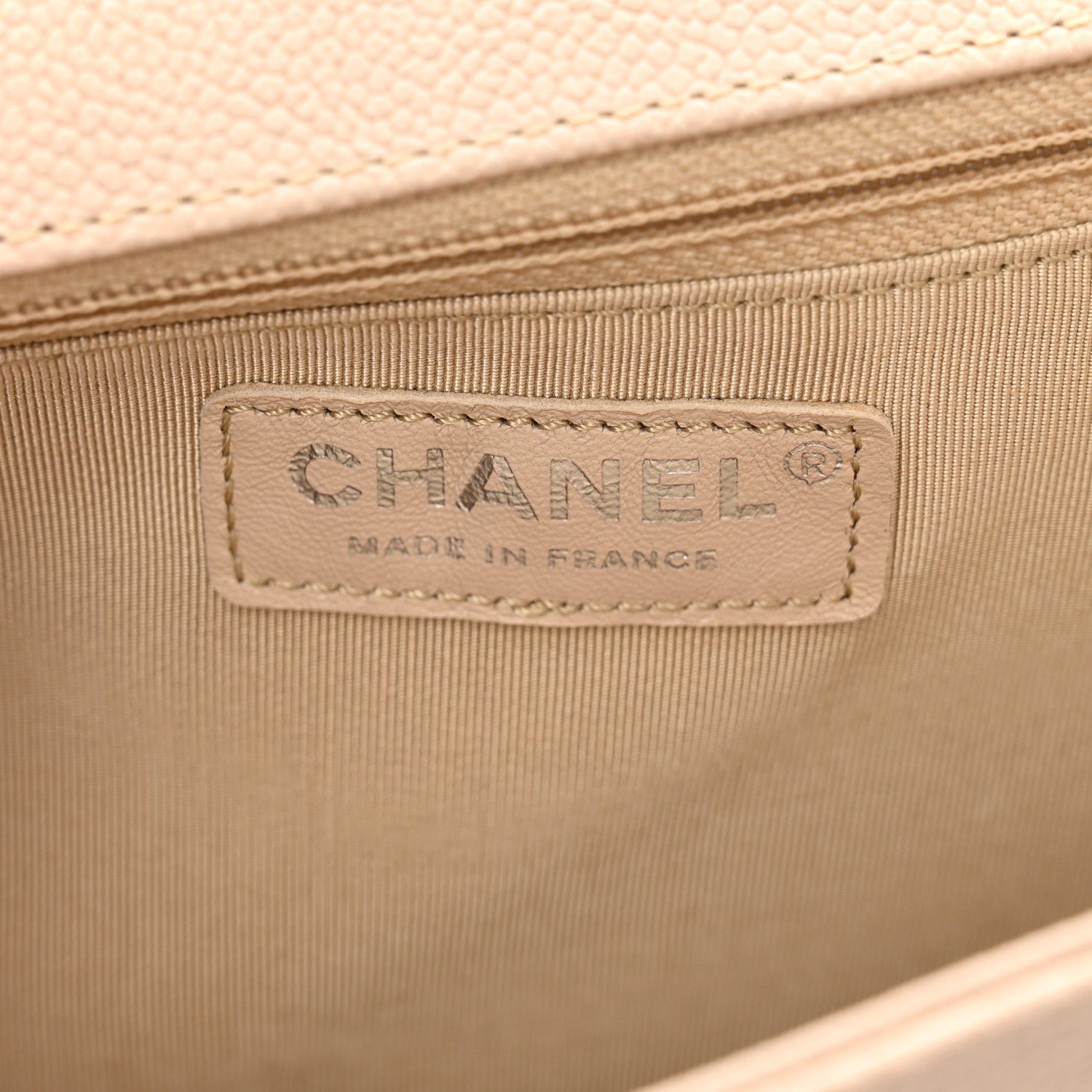 Chanel Caviar Quilted New Medium Boy Flap Beige 7 of 10