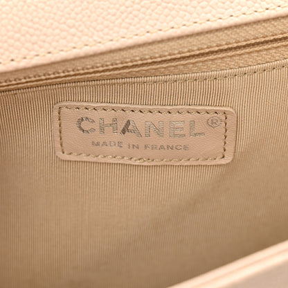 Chanel Caviar Quilted New Medium Boy Flap Beige 7 of 10