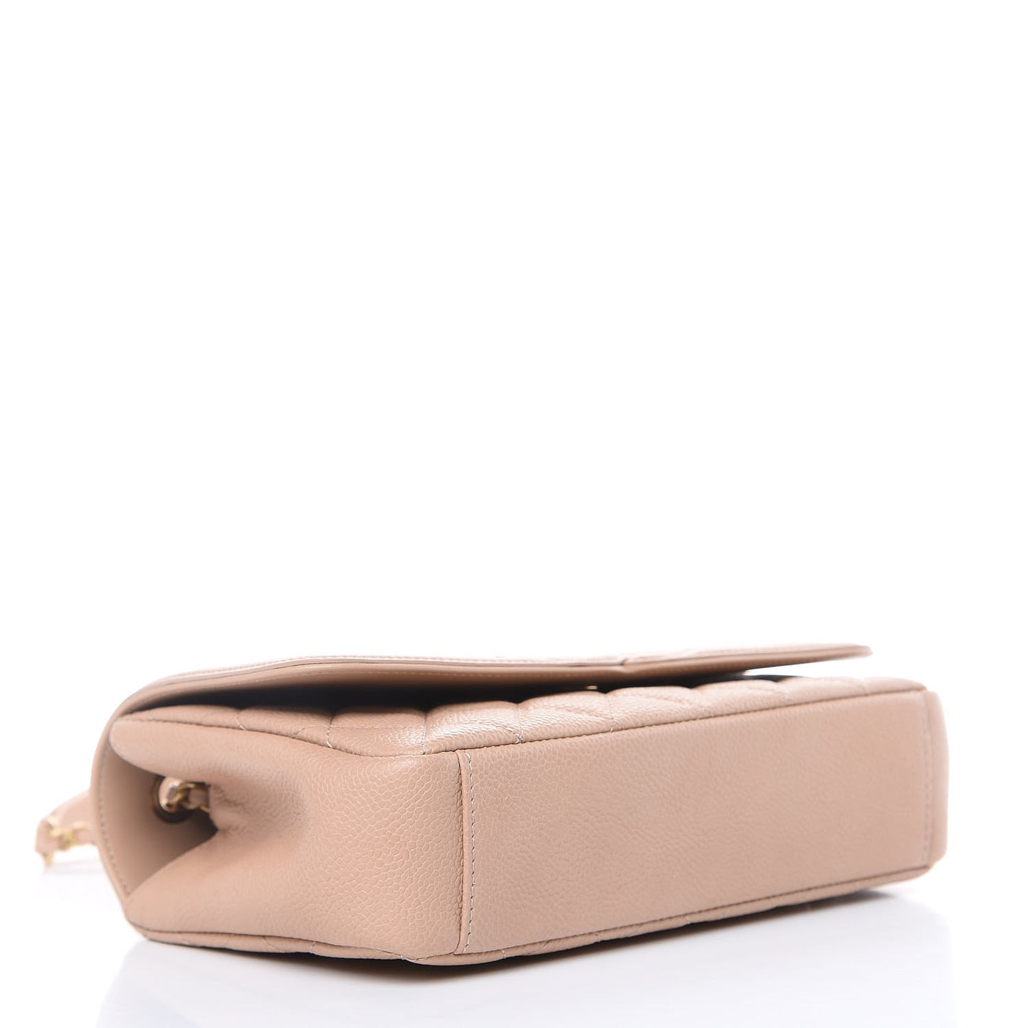 Caviar Quilted Small CC Filigree Flap Beige