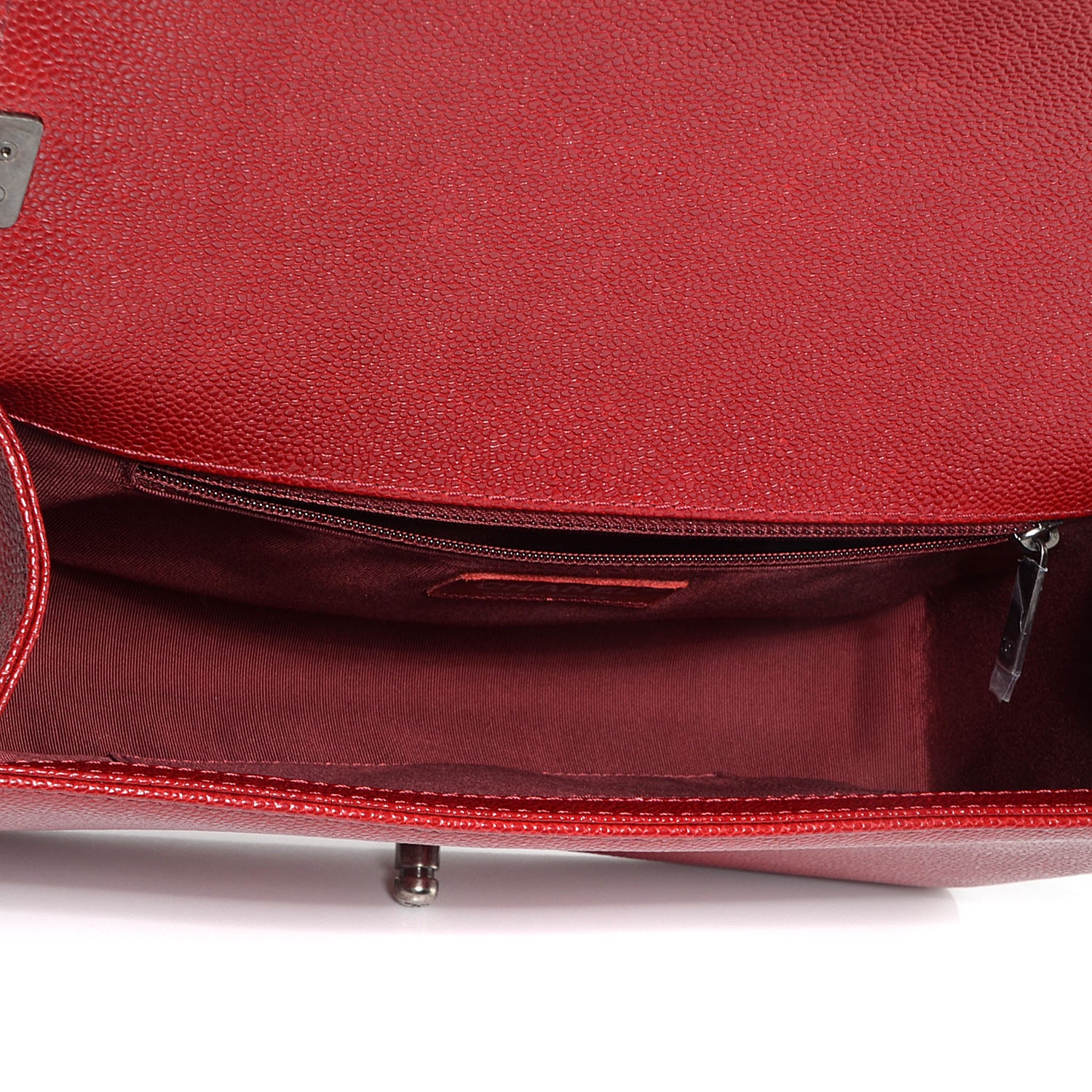 Chanel Caviar Quilted New Medium Boy Flap Dark Red 6 of 9
