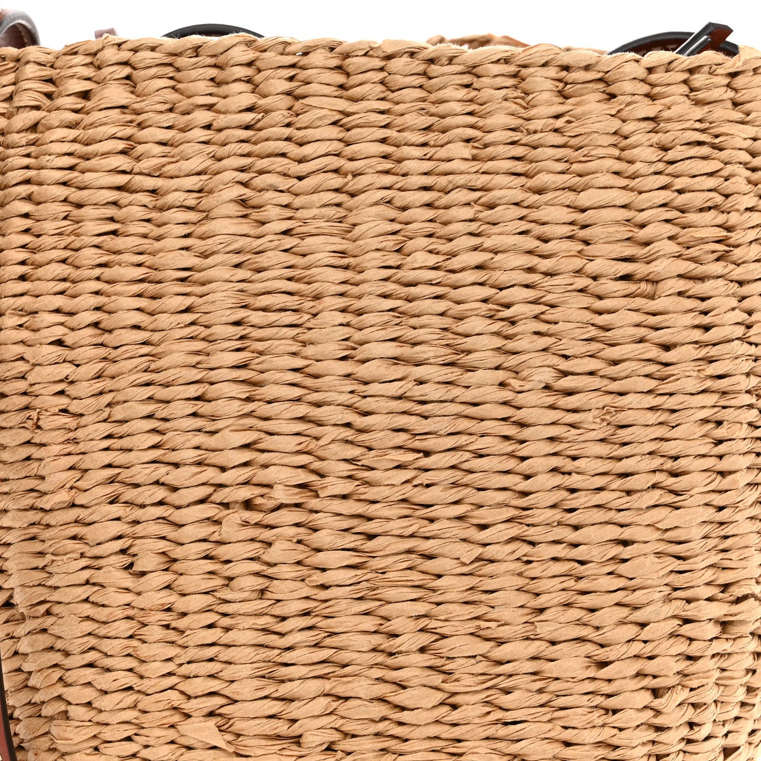 Chloe Raffia Calfskin Small Woody Basket Bag Brown 8 of 10